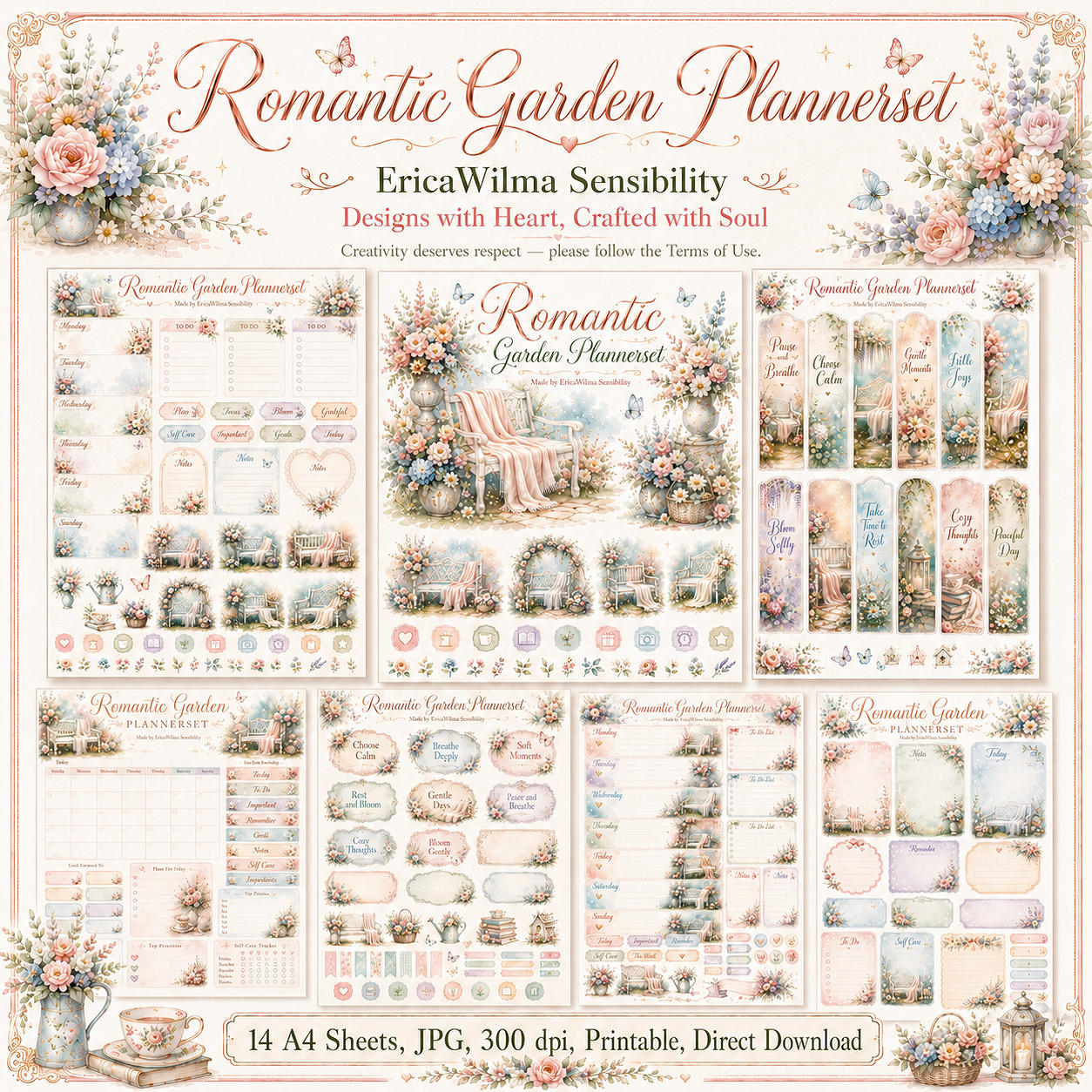 (image for) EW AI Plannerset Romantic Garden 2026